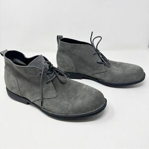 Mens Born Suede Lace Up Grey Boots Size 11.5